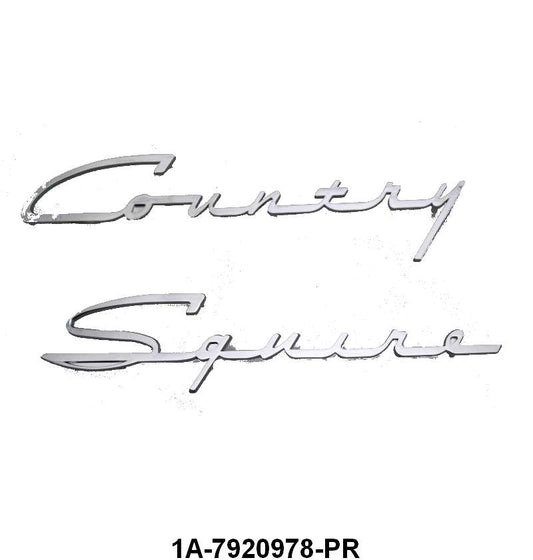 DOOR EMBLEMS -  51-54 "COUNTRY SQUIRE", 2 PAIR REQUIRED