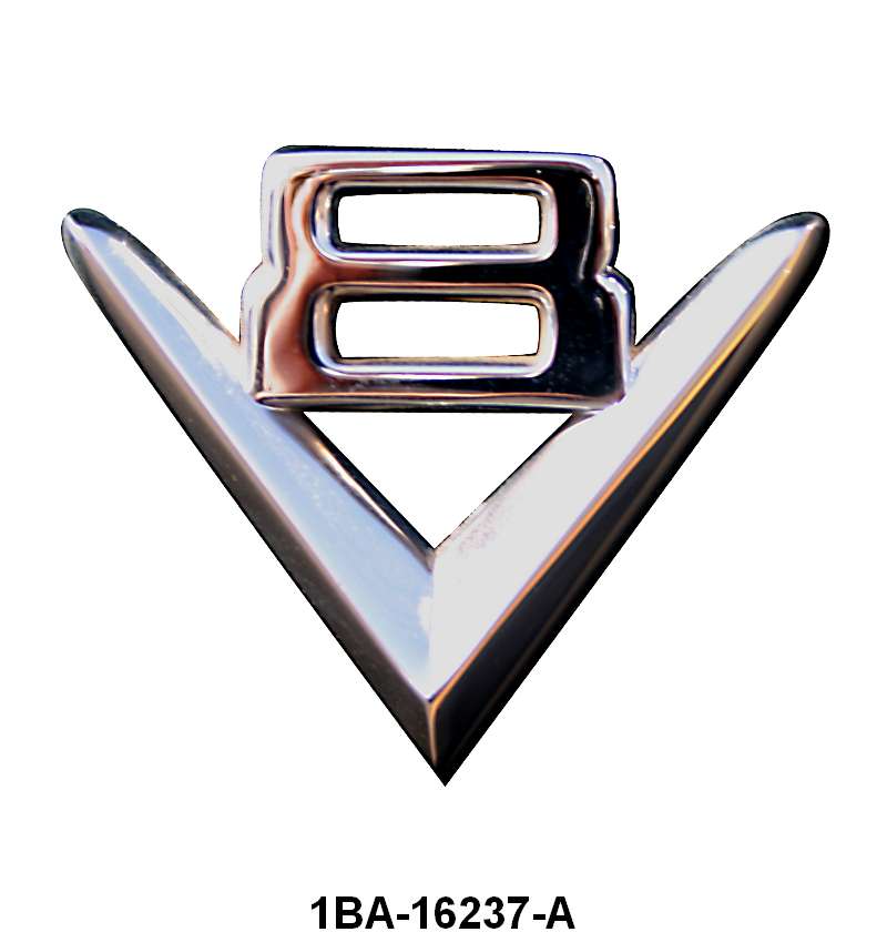 FRONT FENDER EMBLEMS - 51-53 PASS V8