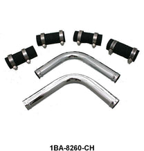 UPPER RADIATOR HOSES KIT - CHROME - 49-53 PASS/MERC V8