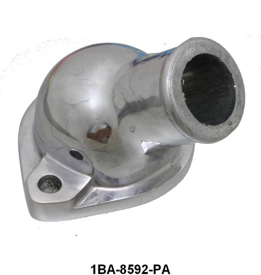 THERMOSTAT (WATER OUTLET) HOUSING - 49-53 PASS/MERC, 48-53 PU V8 POLISHED ALUM