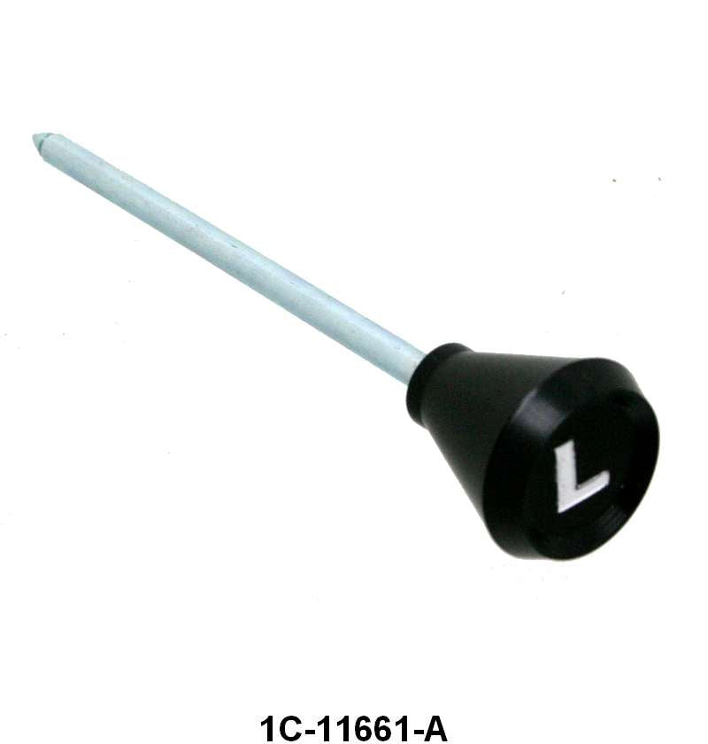 HEADLIGHT SWITCH KNOB WITH SHAFT - 51-52 F-1/F-3 BLACK