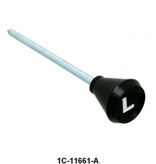 HEADLIGHT SWITCH KNOB WITH SHAFT - 51-52 F-1/F-3 BLACK