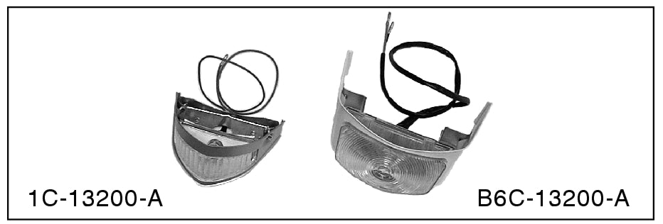 PARK LIGHT ASSEMBLY - 51-52 F-1/F-3 WITH PAINTED BEZEL