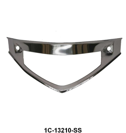 PARK LIGHT LENS BEZEL - 51-52 F-1/F-3  STAINLESS
