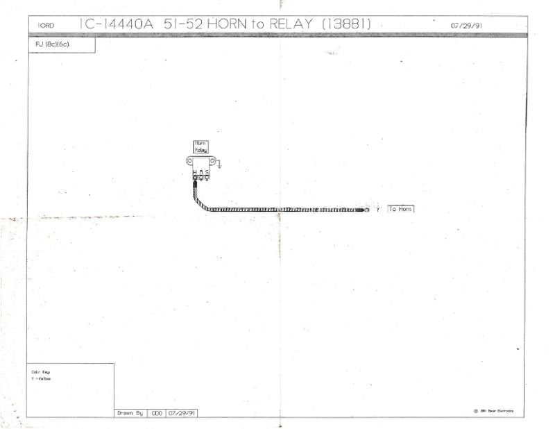 HORN RELAY TO HORN WIRE - 51-52 F-1/F-3