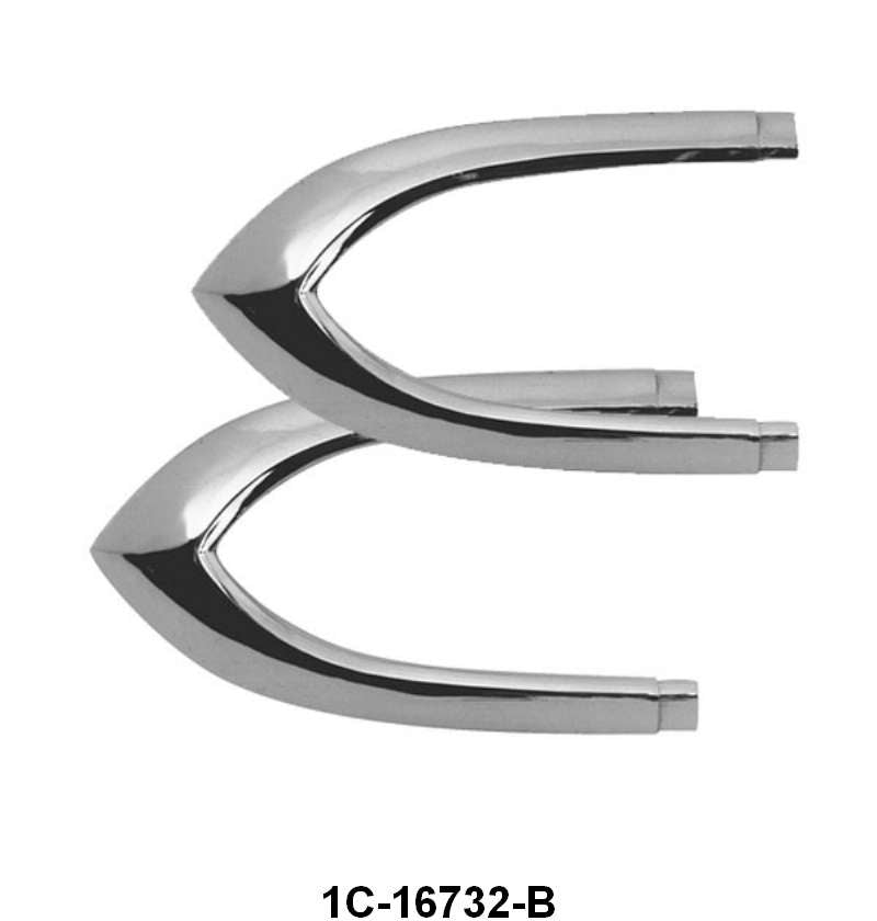 CHROME HOOD SIDE ENDS - 51 F-1/F-3