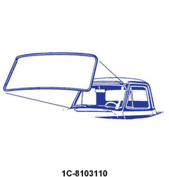 WINDSHIELD SEAL WITH GROOVE FOR CHROME- 51-52 F-1/F-3