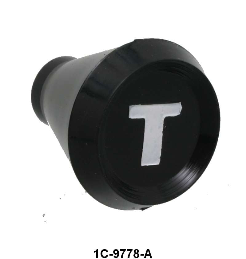 THROTTLE CABLE/ROD KNOB - 51-52 F-1/F-3 BLACK