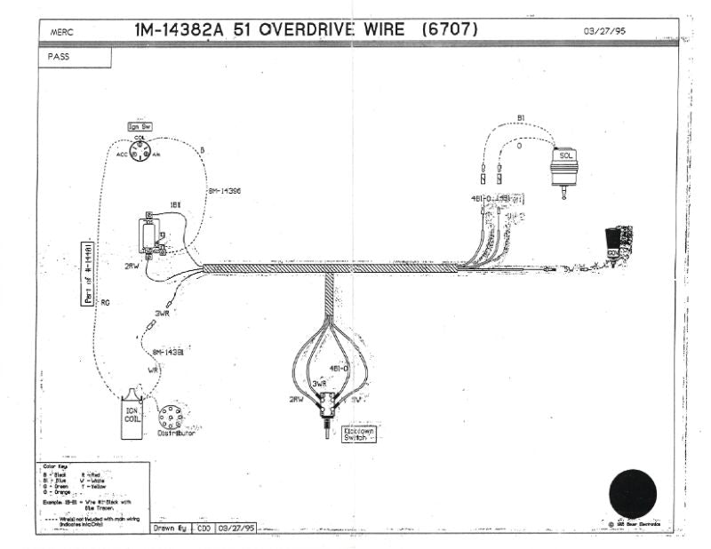 OVERDRIVE WIRING HARNESS - 51 MERCURY