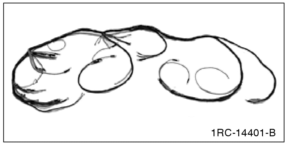 UNDER DASH TO ENGINE WIRES (COWL HARNESS) - 51 F-1/F-3, V8