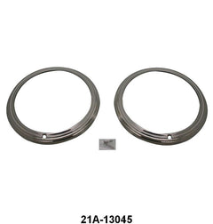 HEADLIGHT DOOR/BEZELS - 42 PASS STAINLESS W/3 RIBS