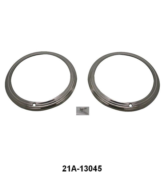 HEADLIGHT DOOR/BEZELS - 42 PASS STAINLESS W/3 RIBS