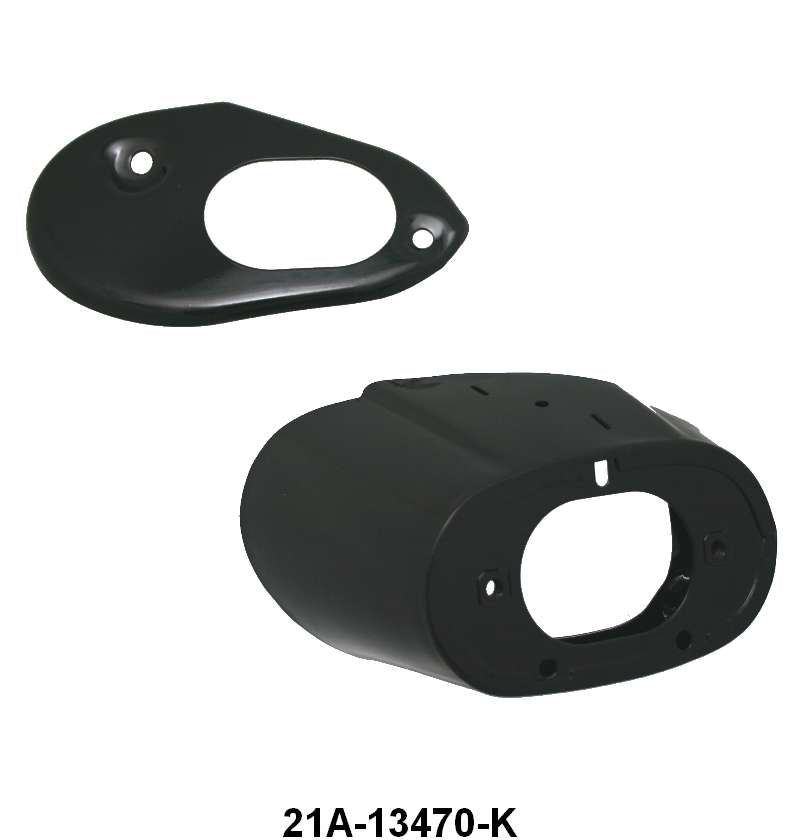 TAIL LIGHT HOUSINGS - 42-48 PASS EX WAGON, WITH TOP TRIM HOLES