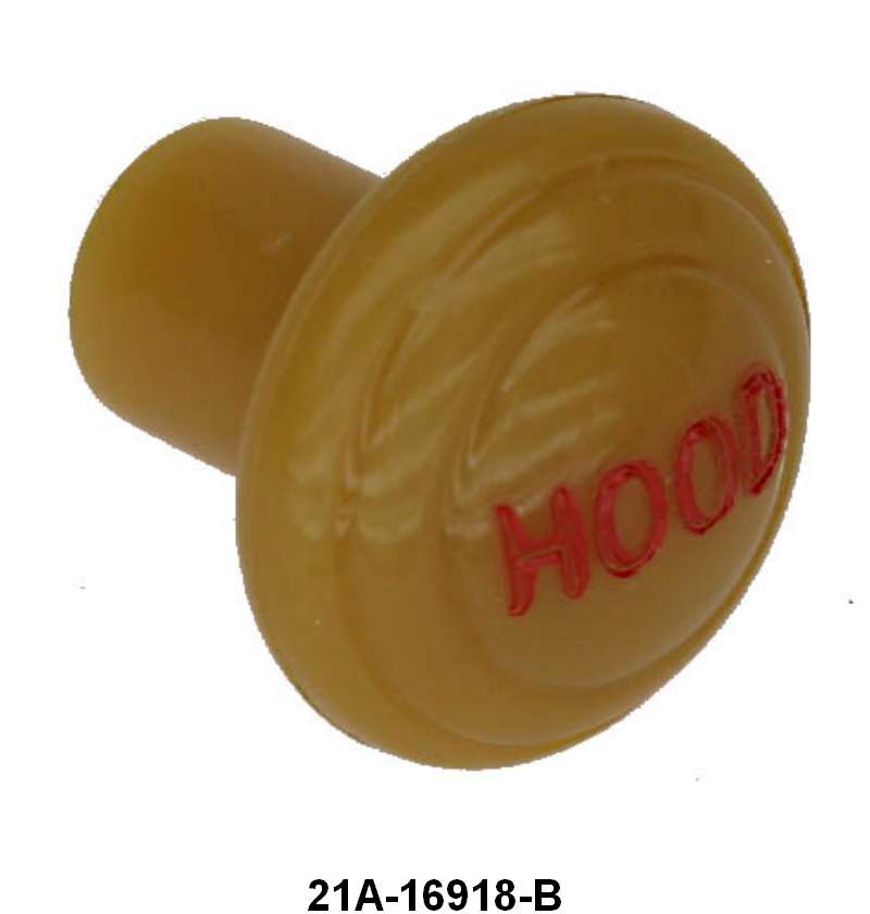 HOOD PULL CABLE KNOB - 42 PASSENGER BUTTERSCOTCH