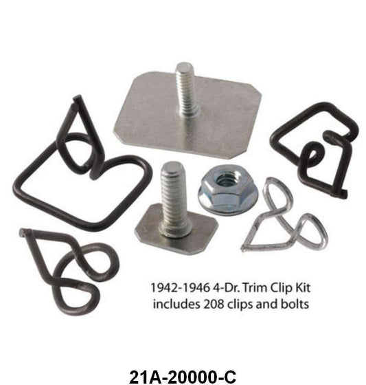 TRIM CLIP KIT - 42-46 4 DOOR SEDAN COMPLETE KIT