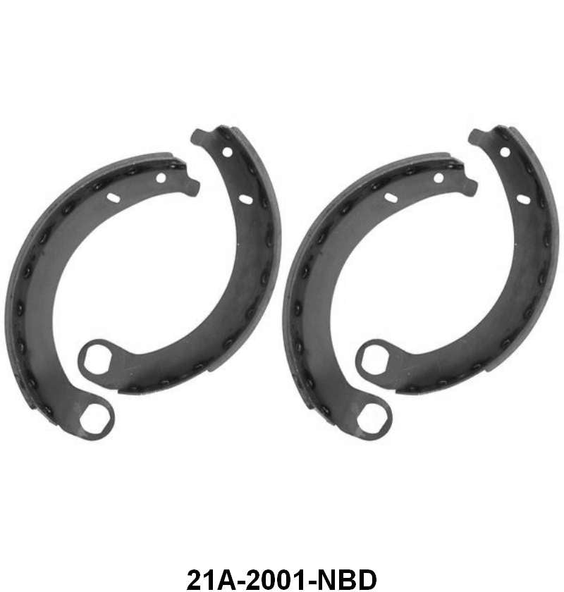 FRONT OR REAR BRAKE SHOES - 46-48 PASS/MERC, 46-47 PICK UP, OVAL HOLE SET OF 4