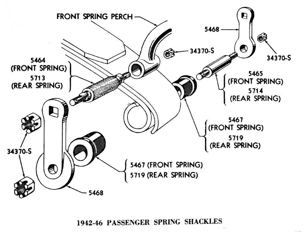 REAR SPRING RUBBER BUSHING - 42-48 PASSENGER 4 REQUIRED