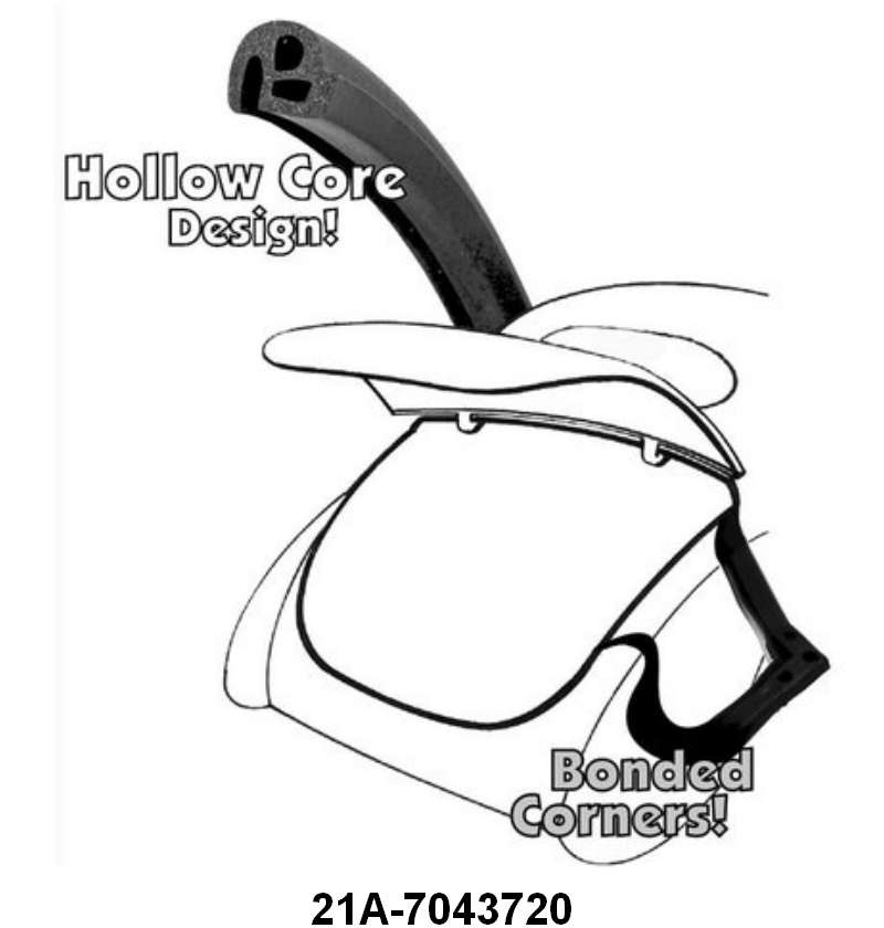 TRUNK LID SEAL - 41-48 PASSENGER, MERCURY, 2 & 4-DOOR SEDAN