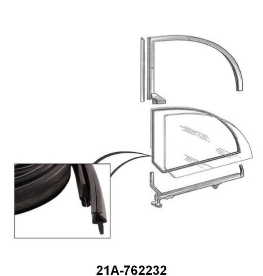 QUARTER WINDOW GLASS TO FRAME SEAL - 42-50 CONVERTIBLE