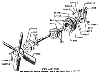 FAN HUB SPINDLE BEARING - 42-49 PASS, 42-52 PICKUP V8