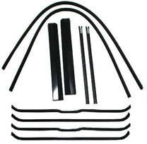 STAINLESS WINDOW CHANNEL KIT - 41-47 PICKUP WITH METAL FRAME ON GLASS
