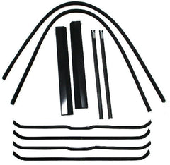 STAINLESS WINDOW CHANNEL KIT - 41-47 PICKUP WITH METAL FRAME ON GLASS