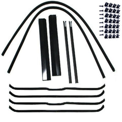 WINDOW CHANNEL KIT - 41-47 PICKUP WITH METAL FRAME ON GLASS