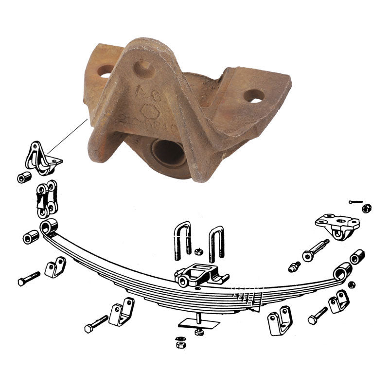 REAR OF FRONT SPRING FRAME BRACKET - 42-47 PICKUP