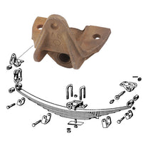 REAR OF FRONT SPRING FRAME BRACKET - 42-47 PICKUP