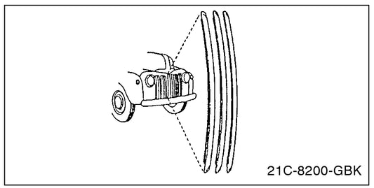 GRILLE BARS - 42-47 PICKUP SET OF 15 (PLAIN STEEL)