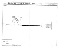 HEADLIGHT BUCKET WIRE - 52-54 PASSENGER, 53-54 PICKUP