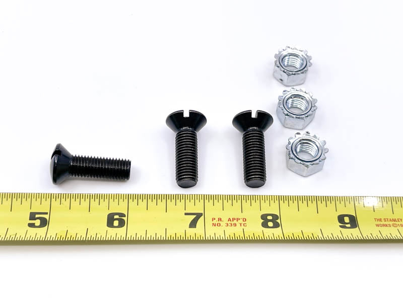 DOOR HINGE SCREW & NUT - 37-40 PASS SET OF 3 , 1" LONG