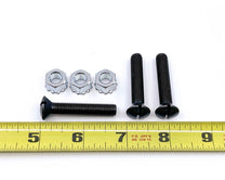 DOOR HINGE SCREW - 37-40 PASS SET OF 3 BLACK SCREWS - 1-3/4" LONG