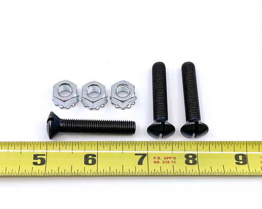 DOOR HINGE SCREW - 37-40 PASS SET OF 3 BLACK SCREWS - 1-3/4" LONG