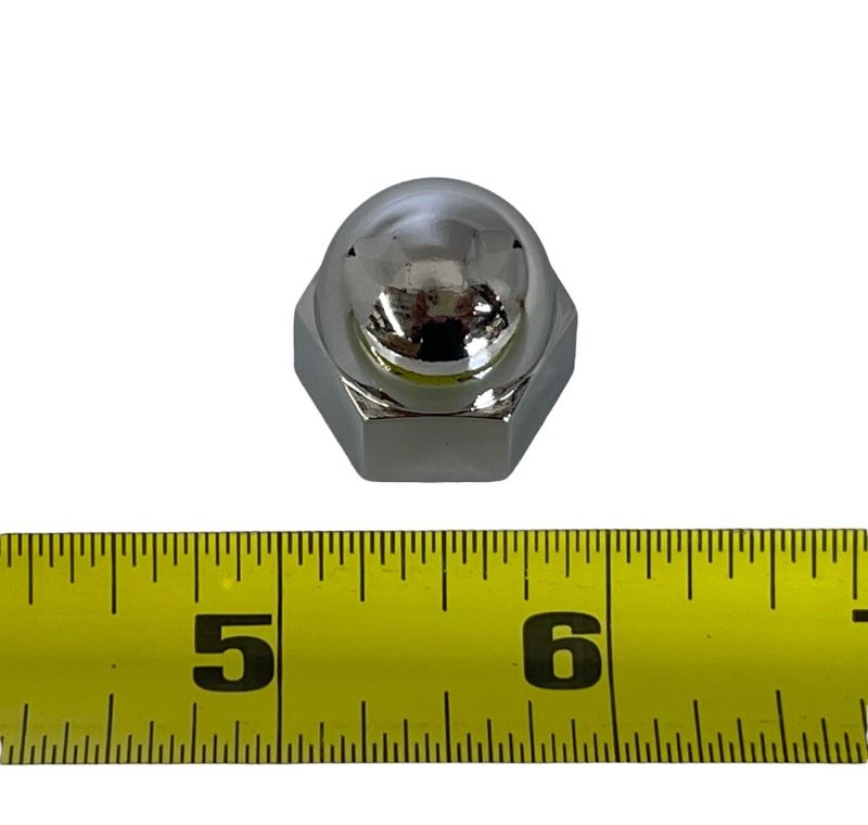 FLATHEAD CHROME ACORN NUT COVERS - 32-53 PASS/MERC/PU V8 50 PIECES 11/16"