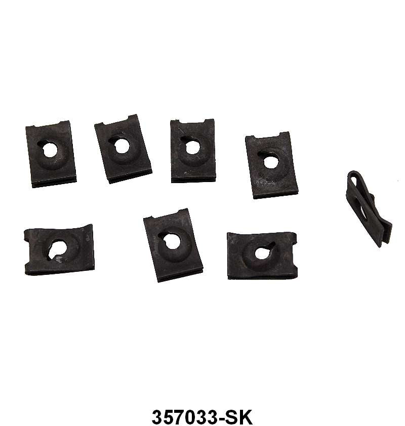 HEADLIGHT DOOR RETAINER CLIP KIT - 65-66 MUSTANG 8 PIECES