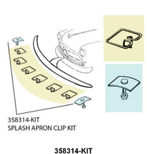 SPLASH APRON TRIM CLIPS - 49-50 PASS (ORIGINAL TYPE CLIP) 6 clips 2 bolts