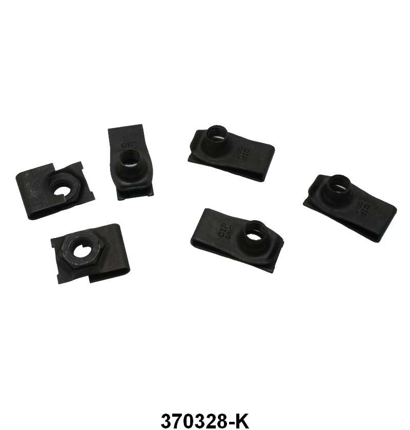 FRONT & REAR BUMPER GUARD BOLT CLIPS - 64-66 MUSTANG