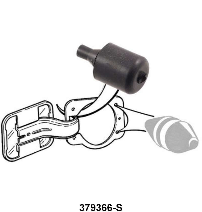 GAS FILLER DOOR BUMPERS - 77-79 F-100/F-350 ON FILLER DOOR