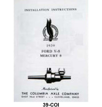 COLUMBIA AXLE INSTALLATION INSTRUCTIONS - 39 PASS/MERC