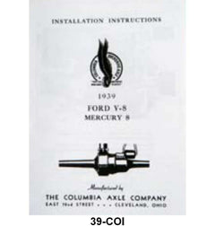 COLUMBIA AXLE INSTALLATION INSTRUCTIONS - 39 PASS/MERC