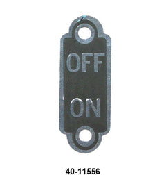 IGNITION SWITCH ON/OFF PLATE - 33-34 PASSENGER