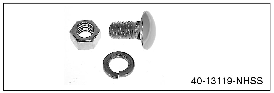 HEADLIGHT STAND BOLT - 33-34 PASS, 35-37 PICKUP STAINLESS W/O HOLE