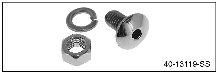 HEADLIGHT STAND BOLT - 33-34 PASS, 35-37 PICKUP STAINLESS W/HOLE