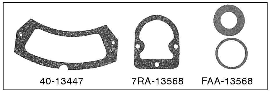 LICENSE PLATE LIGHT LENS GASKET - 33-36 PASSENGER, 46-52 PICKUP