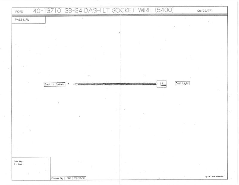 DASH LIGHT SOCKET AND WIRE - 33-34 PASSENGER, PICKUP