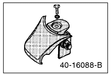 FRONT FENDER SPACER CLAMP - 33-34 PASSENGER BLACK