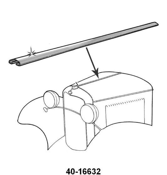 STAINLESS CENTER HOOD HINGE - 33-36 PASS 33"