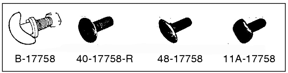 STAINLESS CAP BUMPER GUARD BOLTS - 33-34 PASS/PICKUP