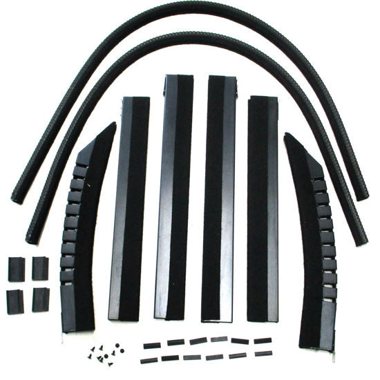 STAINLESS WINDOW CHANNEL KIT - 34 3-WINDOW COUPE